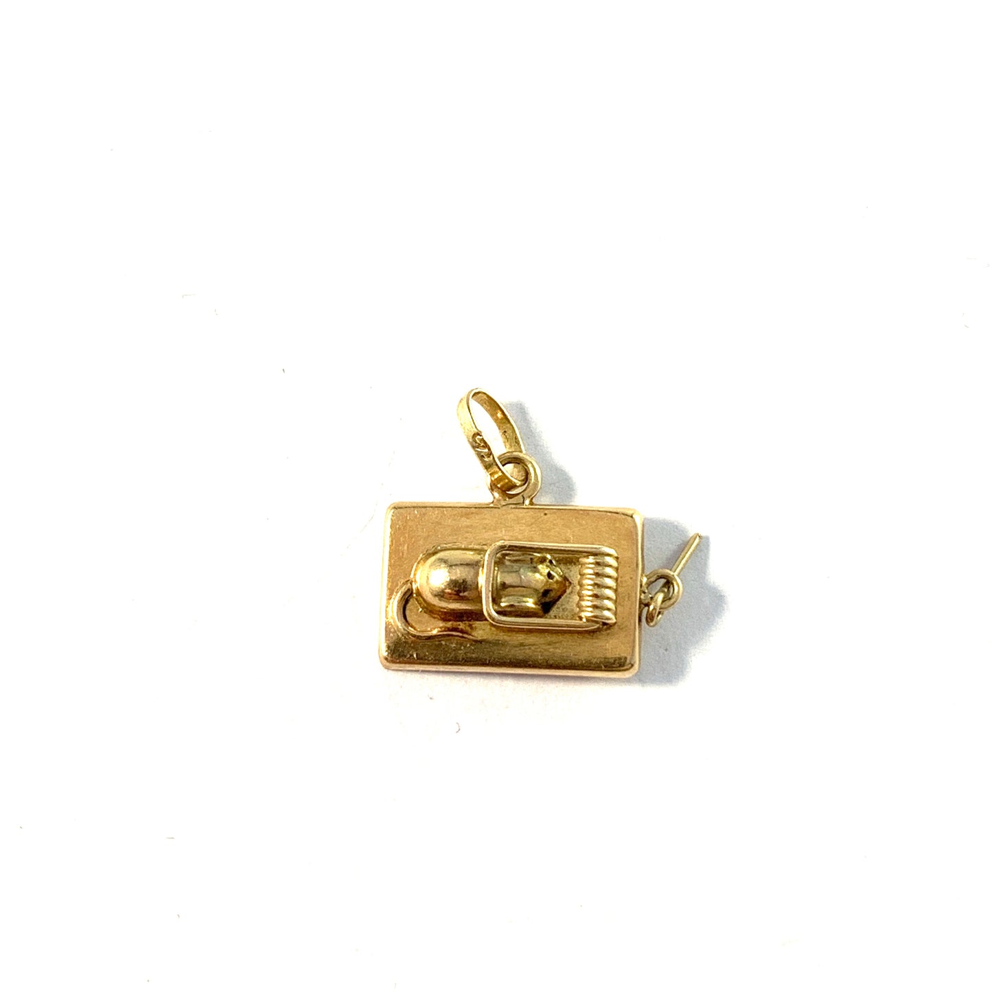 Vintage 14k Gold Mousetrap Charm