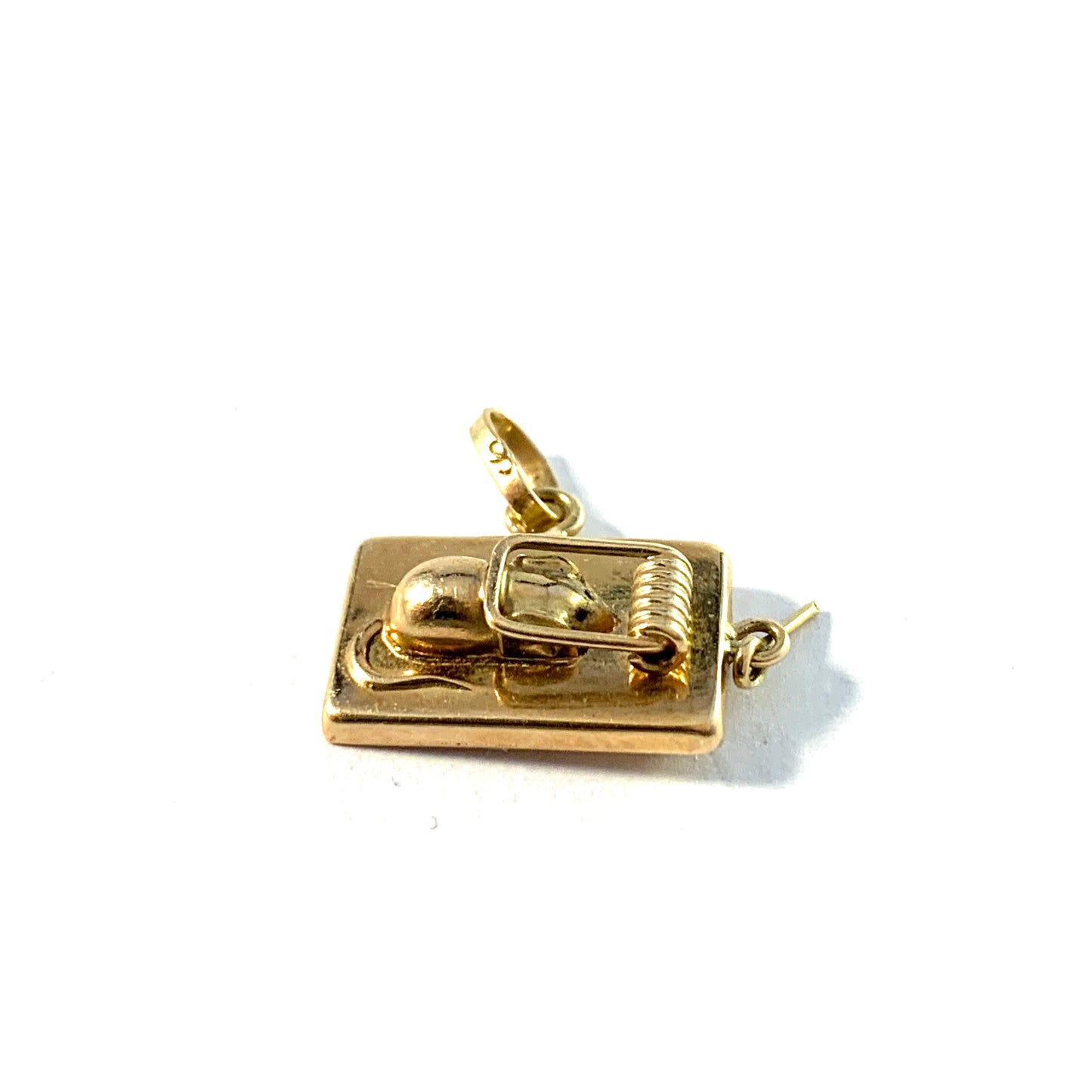 Vintage 14k Gold Mousetrap Charm