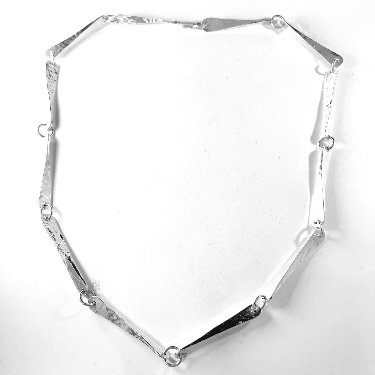 Östersund, Sweden 1973. Massive Vintage Sterling Silver Necklace.