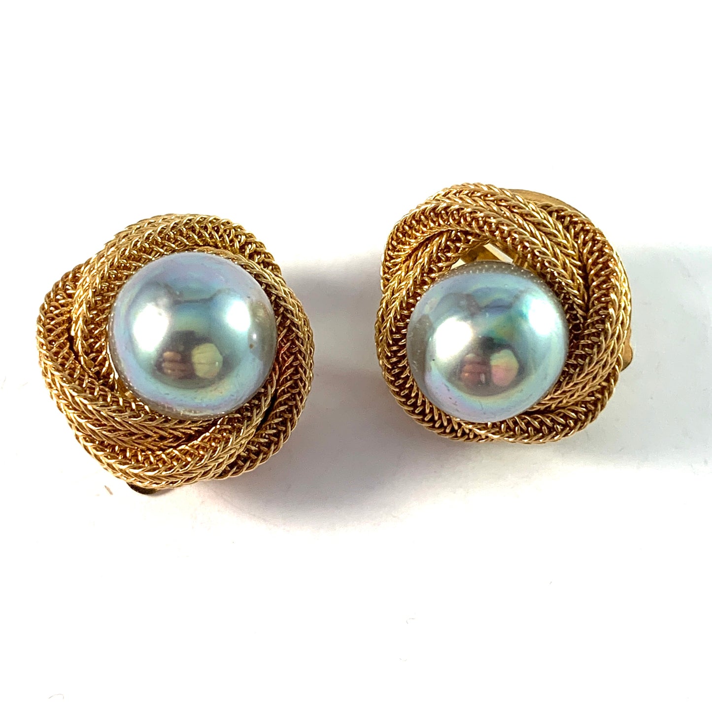 Grosse, Germany 1969. Vintage Large Costume Jewelry Earrings.