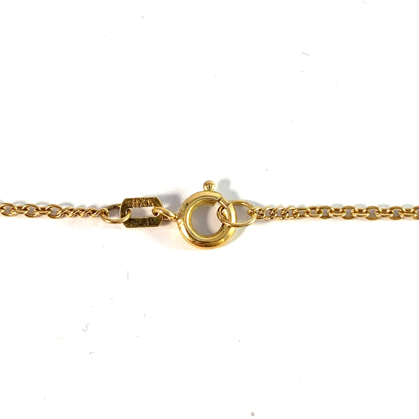 Vintage Mid Century Gilt 835 Silver Bohemian Garnet Necklace.