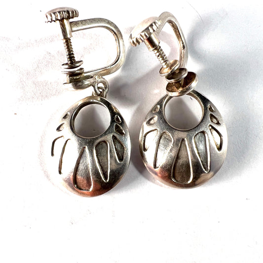 Sigurd Persson for Stigbert, Sweden 1954. Vintage Sterling Silver Earrings.