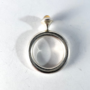 Rauff, Denmark Vintage Sterling Silver Citrine Ring.