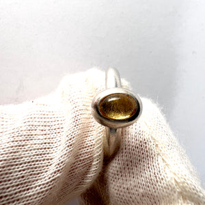 Rauff, Denmark Vintage Sterling Silver Citrine Ring.