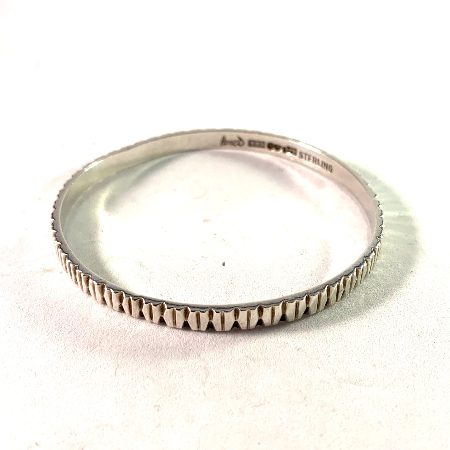 Hasse Dahlström, Sweden 1966 Vintage Sterling Silver Bangle Bracelet.