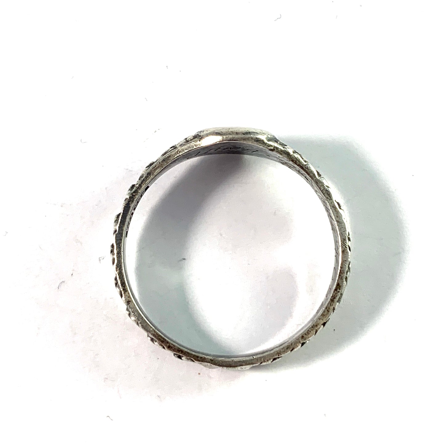 Kello Oy, Finland Mid Century. Sterling Silver Faith Hope Love Men's Ring.