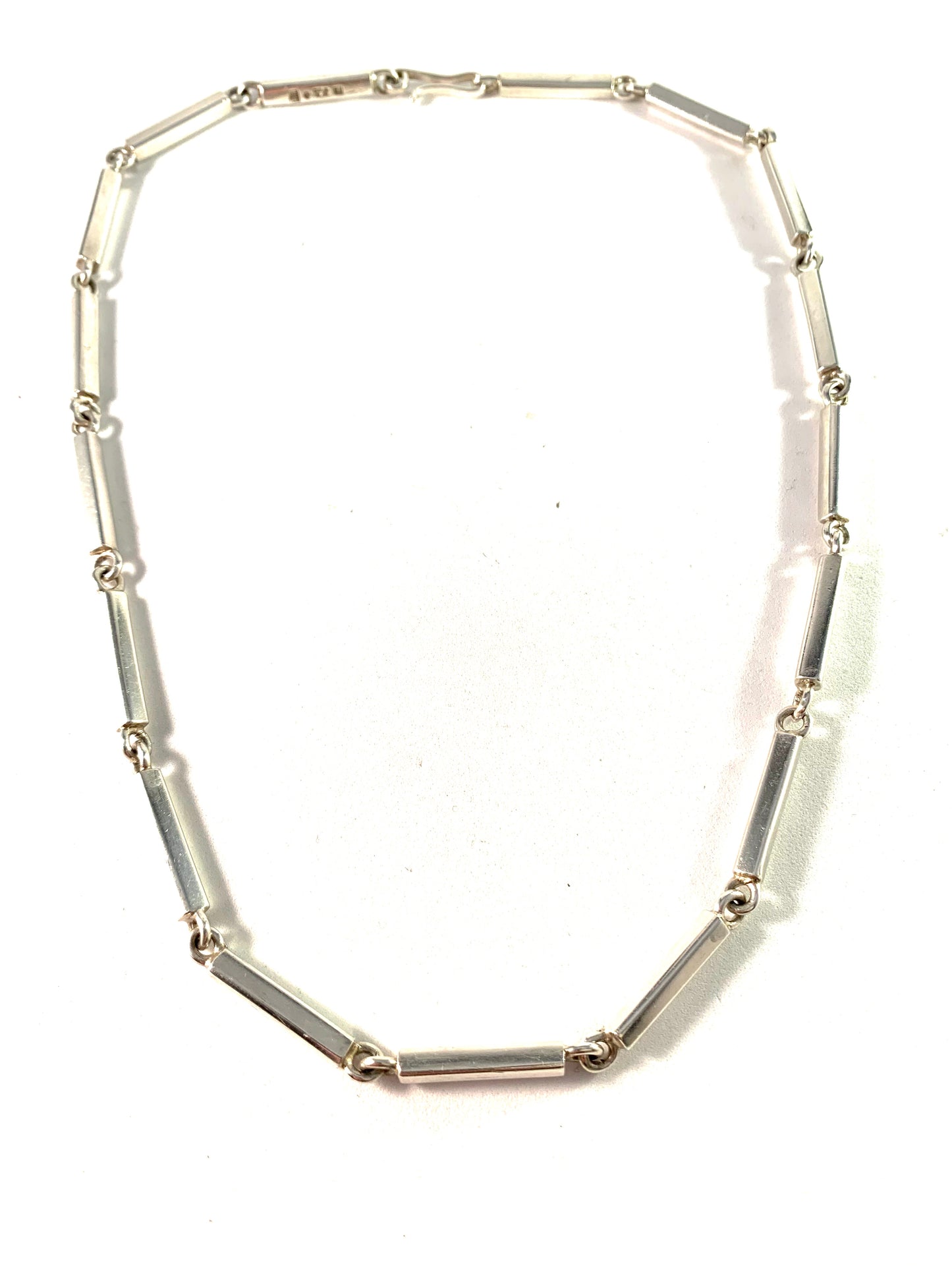 Acke R Tötterman, Sweden 1954 Vintage Sterling Silver Link Necklace. Signed.