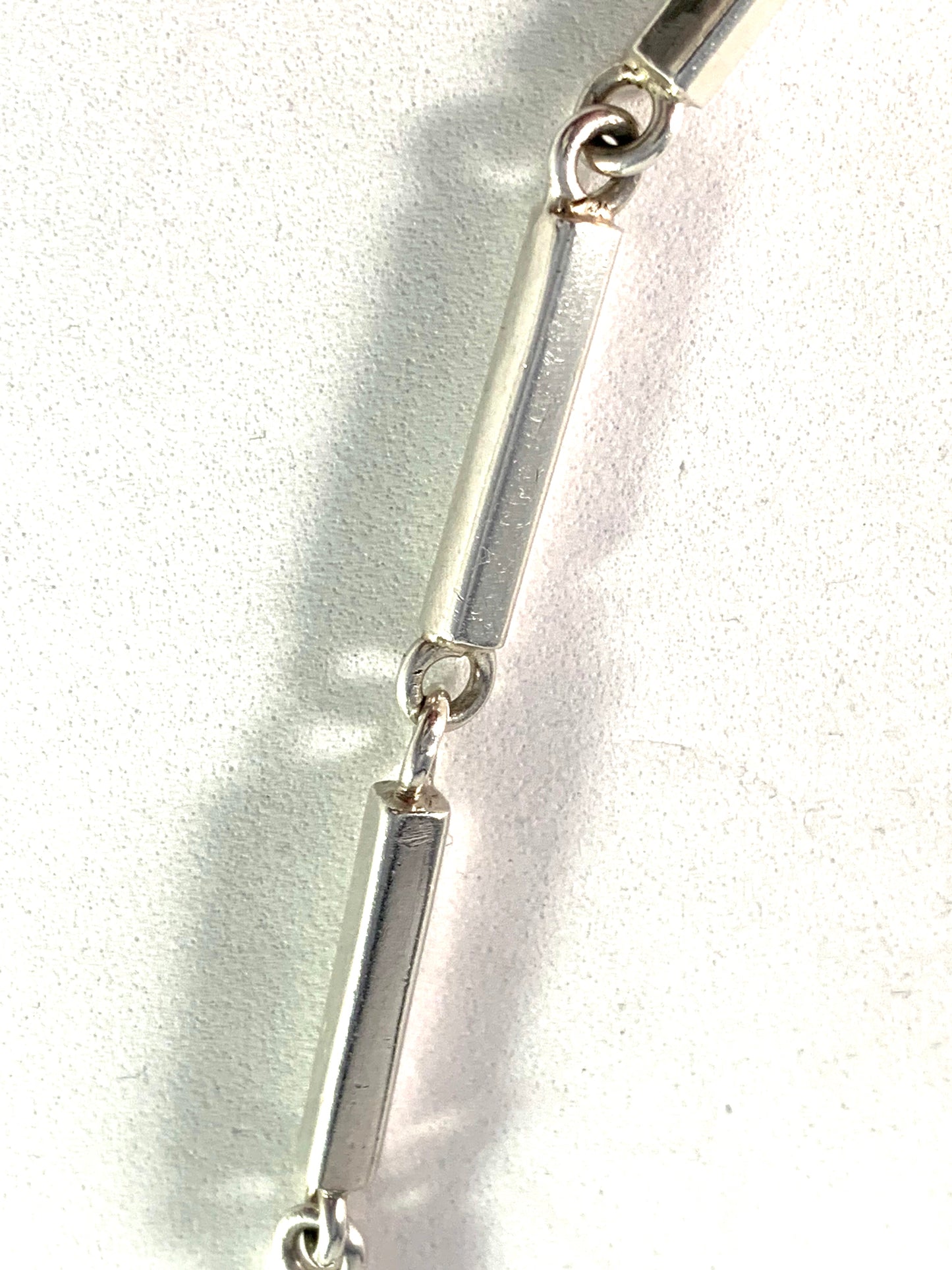 Acke R Tötterman, Sweden 1954 Vintage Sterling Silver Link Necklace. Signed.