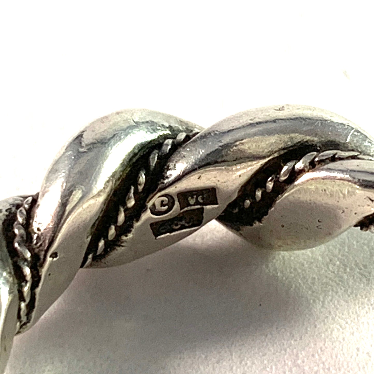 Victor Janson, Sweden Vintage Sterling Silver Viking Copy Ring.