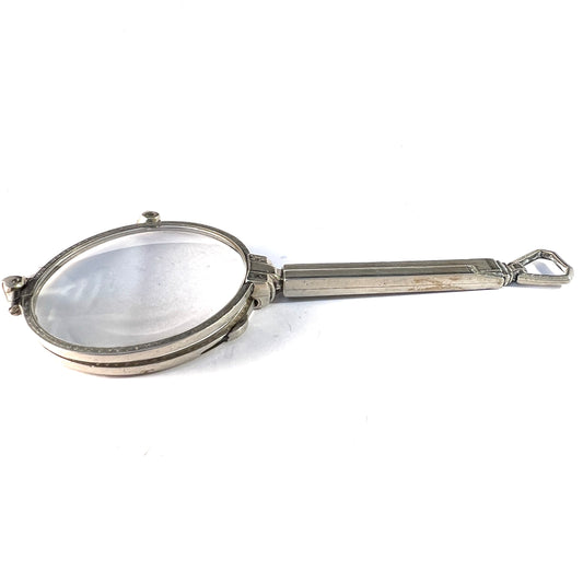 Art Deco c 1930 Silver Plated Lorgnette.