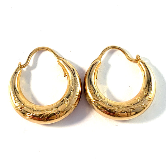 G Dahlgren, Sweden 1965. Vintage 18k Gold Earrings.
