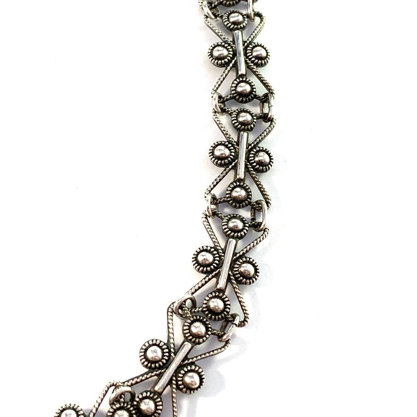 Arne Nordlie Norway, Mid Century Solid Silver Necklace.