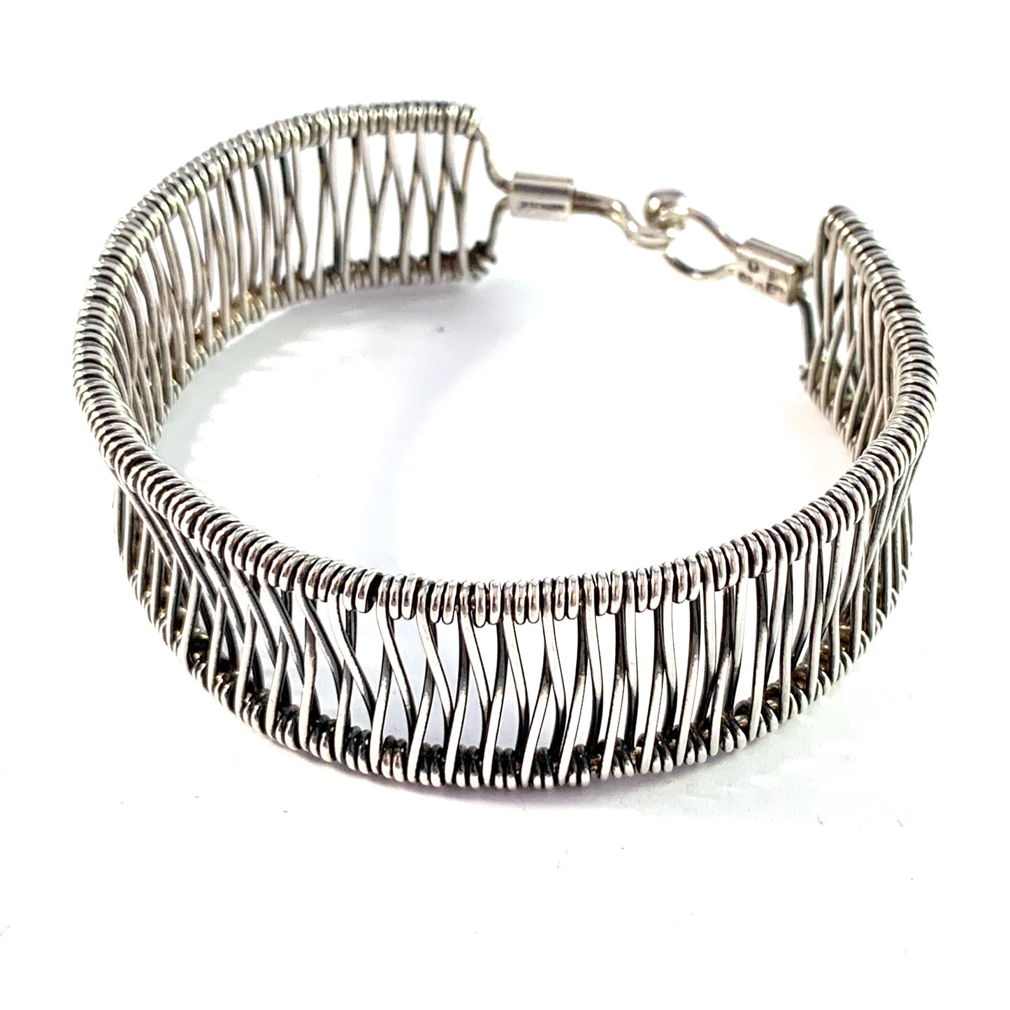 Lindholm, Stockholm 1956. Mid Century Sterling Silver Bracelet.