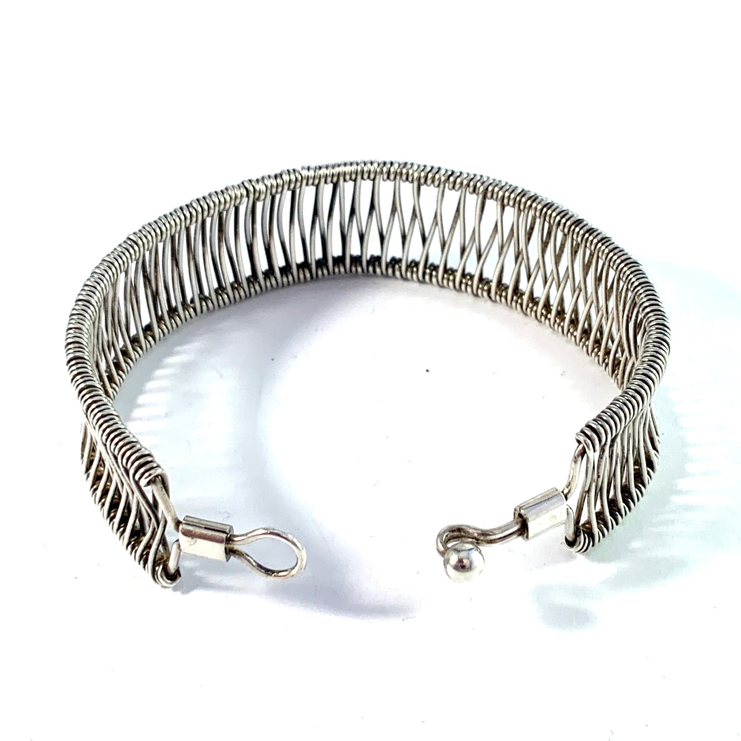 Lindholm, Stockholm 1956. Mid Century Sterling Silver Bracelet.