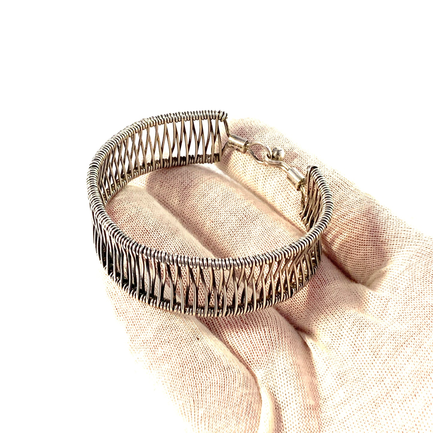 Lindholm, Stockholm 1956. Mid Century Sterling Silver Bracelet.