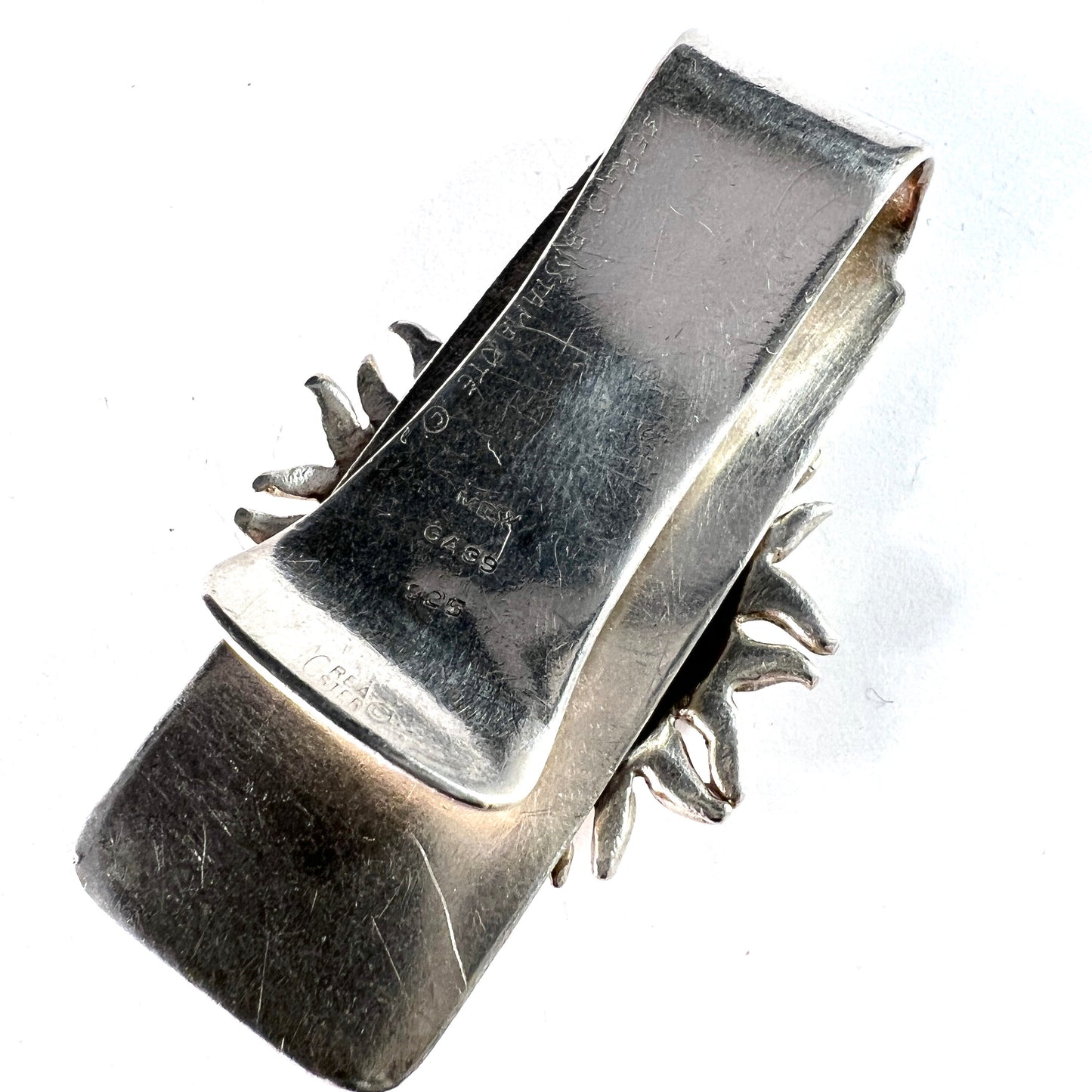 Sergio Bustamante, Mexico. Vintage Sterling Silver Money Clip (or Neck-ring Pendant?) Signed