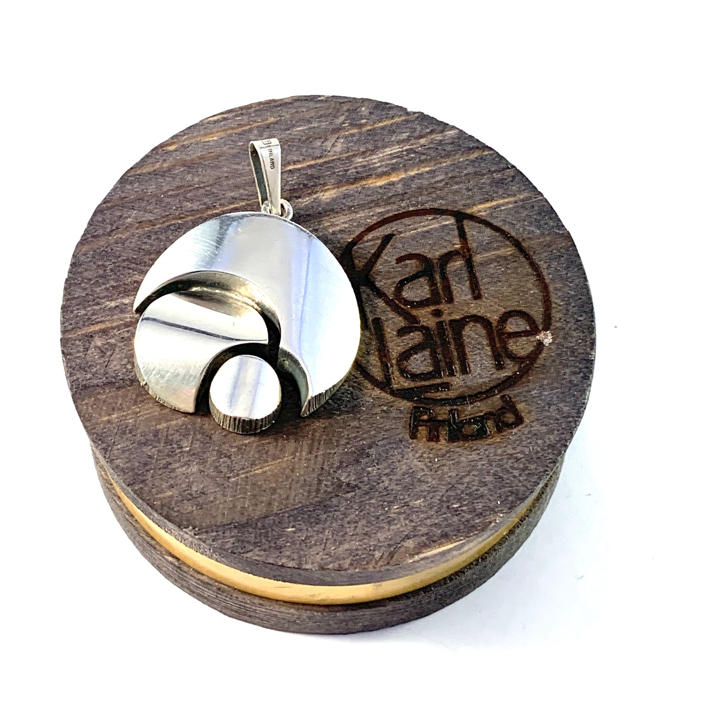 Karl Laine for Sten & Laine Finland 1977. Sterling Silver Pendant. Boxed.