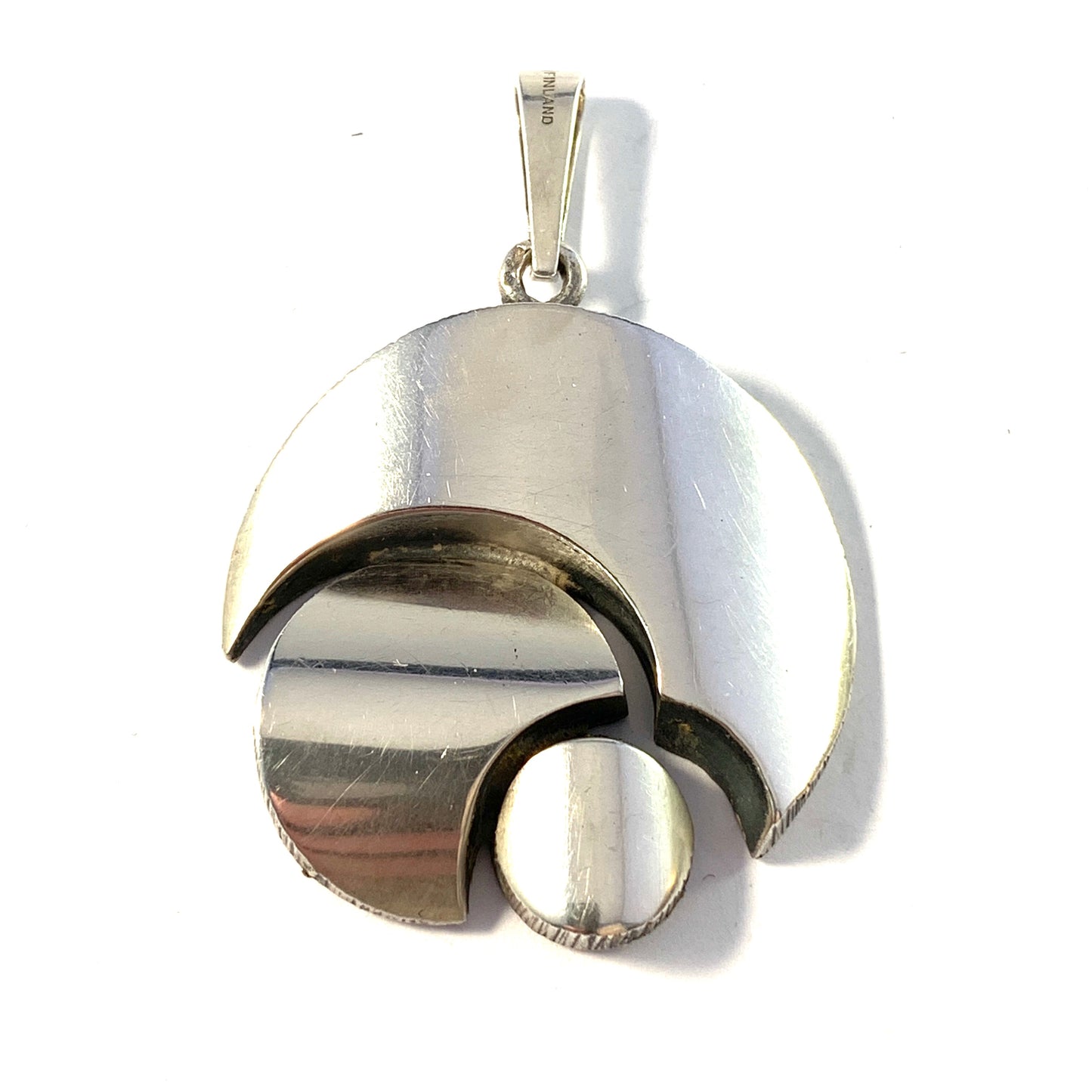 Karl Laine for Sten & Laine Finland 1977. Sterling Silver Pendant. Boxed.