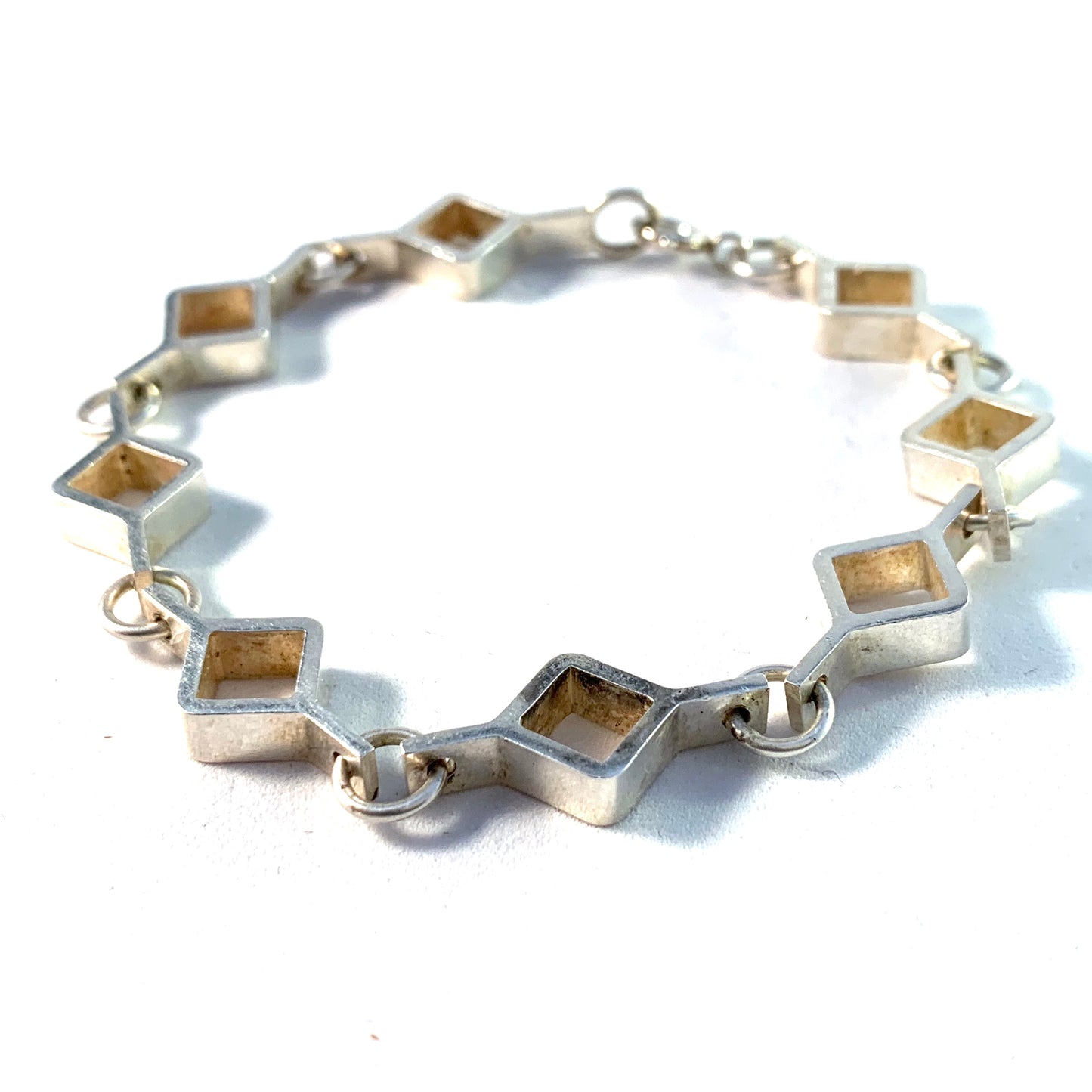 Jorma Laine for Kultateollisus, Finland 1970 Modernist Silver Bracelet