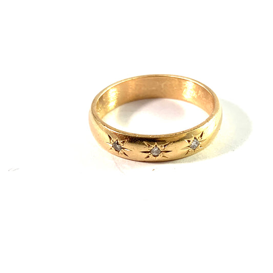 Schalin, Sweden. Vintage 18k Gold Diamond Ring