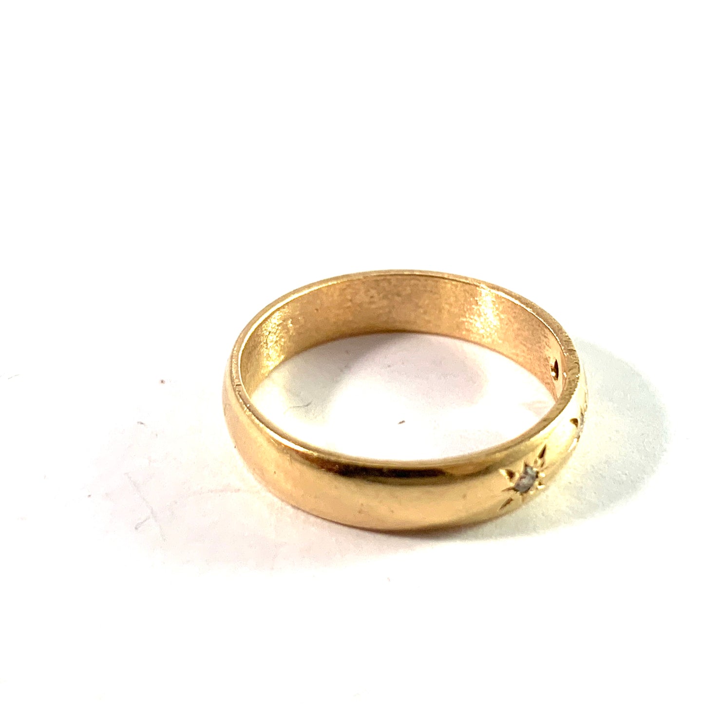 Schalin, Sweden. Vintage 18k Gold Diamond Ring