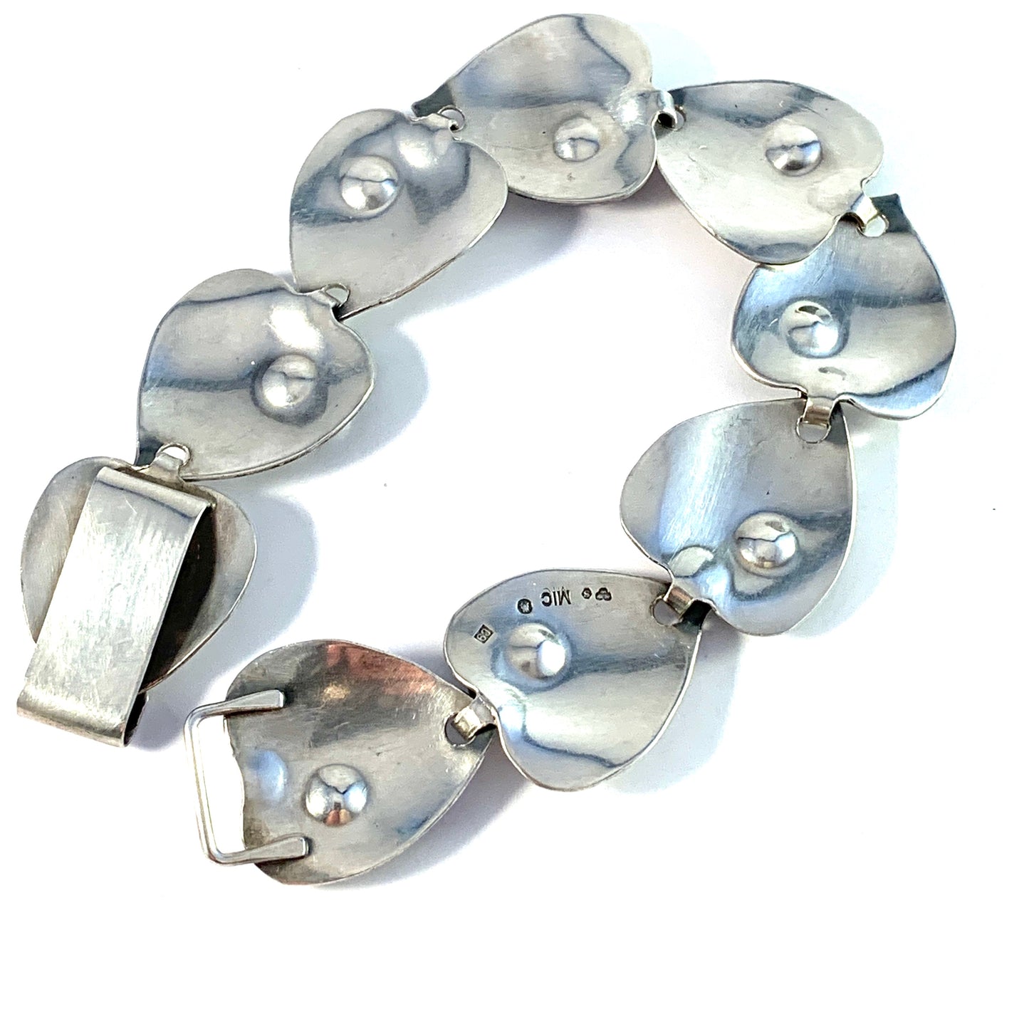 Michelsen, Stockholm 1953. Mid Century Sterling Silver Bracelet.