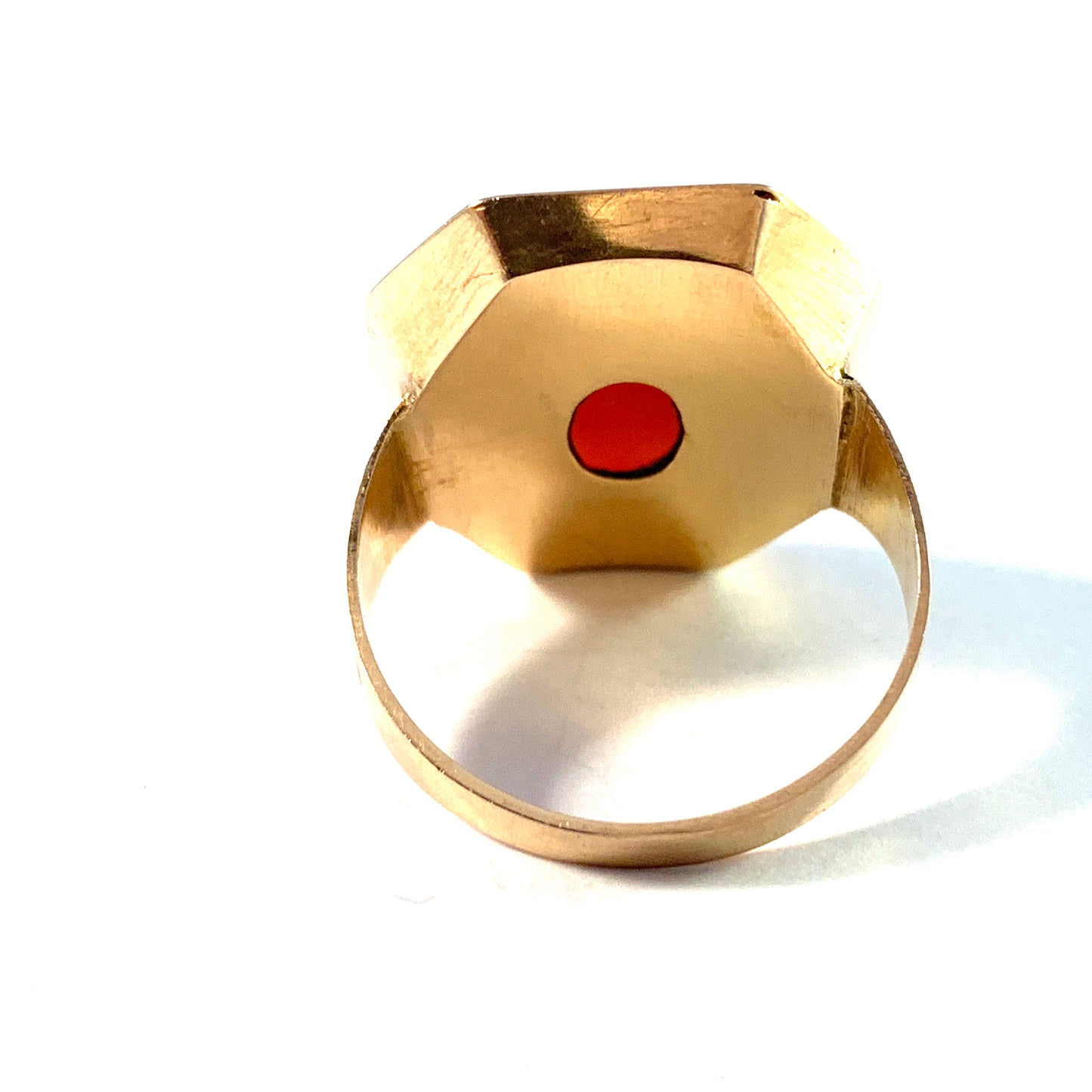 Hampus Sundstrom, Sweden 1813-30 Georgian 18k Gold Carnelian Men's Signet Ring.