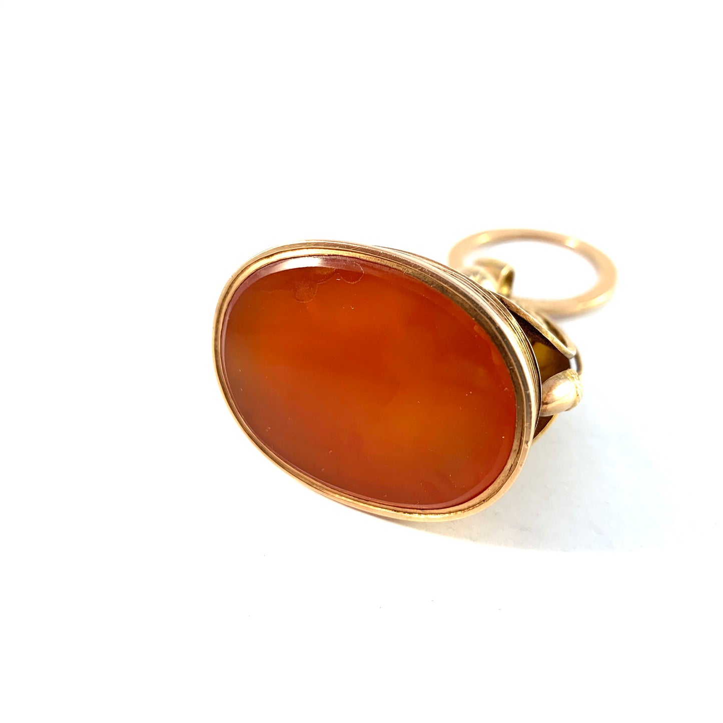 Nils Hedenskog, Sweden 1815. Georgian 18k Gold Carnelian Large Wax Seal Fob Pendant. 29.3gram