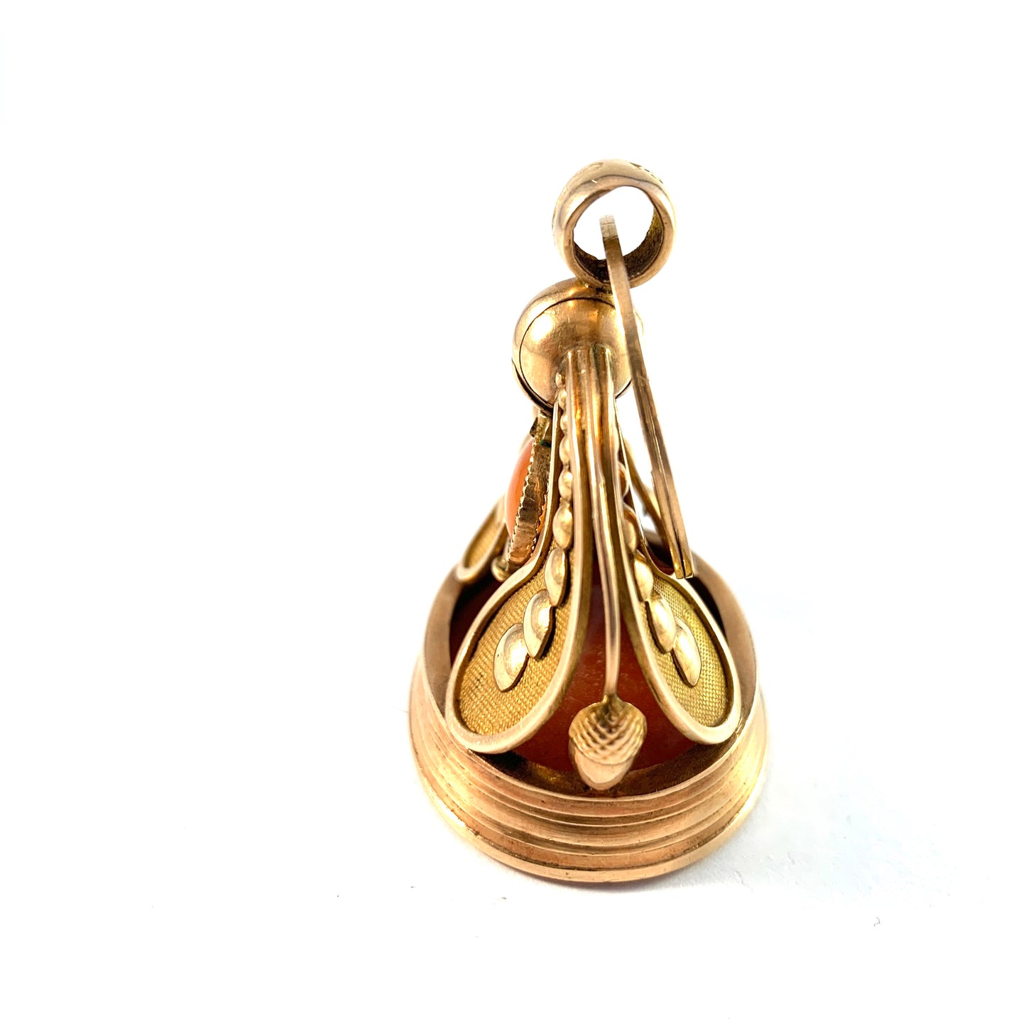 Nils Hedenskog, Sweden 1815. Georgian 18k Gold Carnelian Large Wax Seal Fob Pendant. 29.3gram