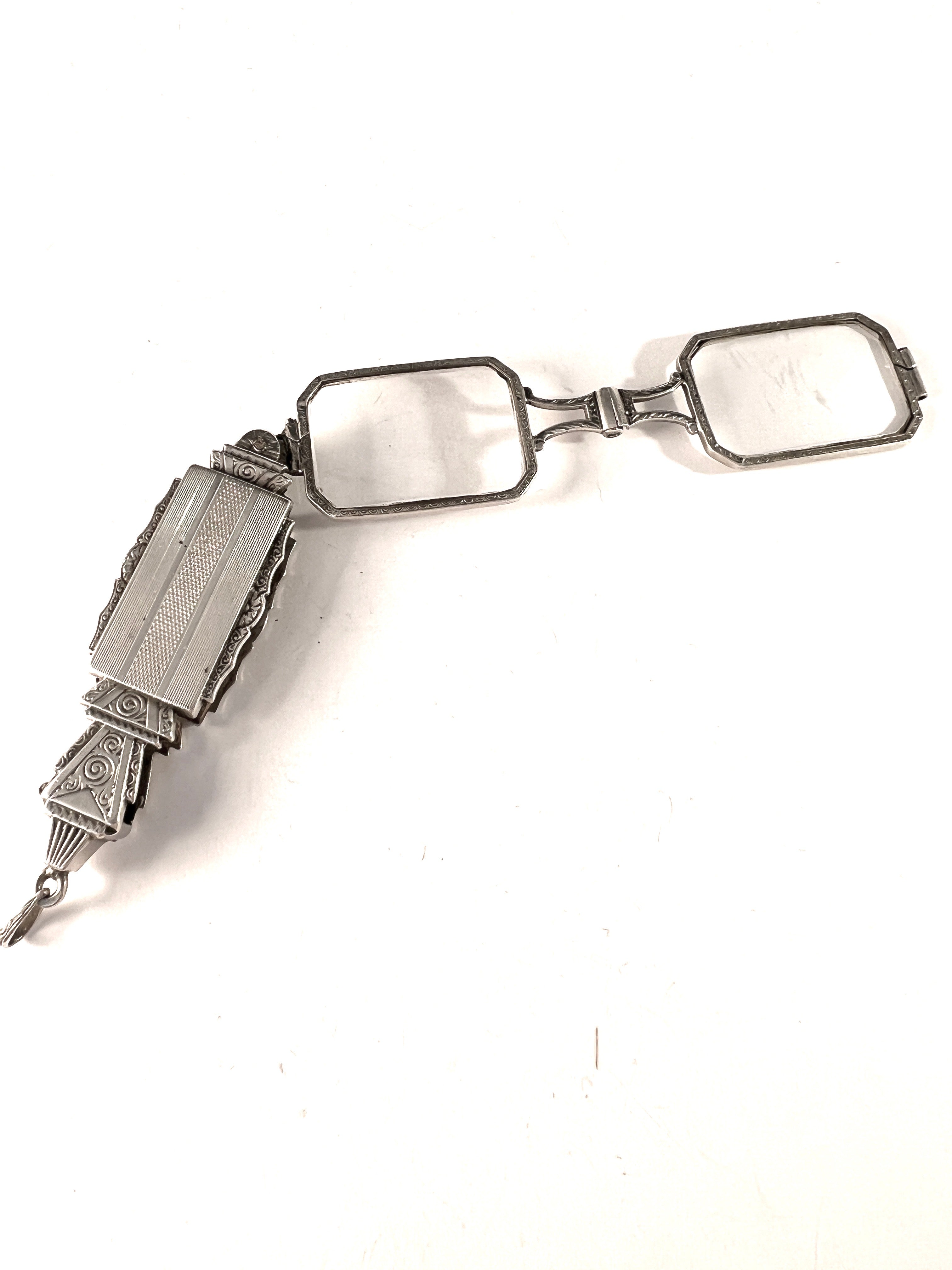 Sweden 1930s. Vintage Art Deco Sterling Silver Lorgnette Pendant