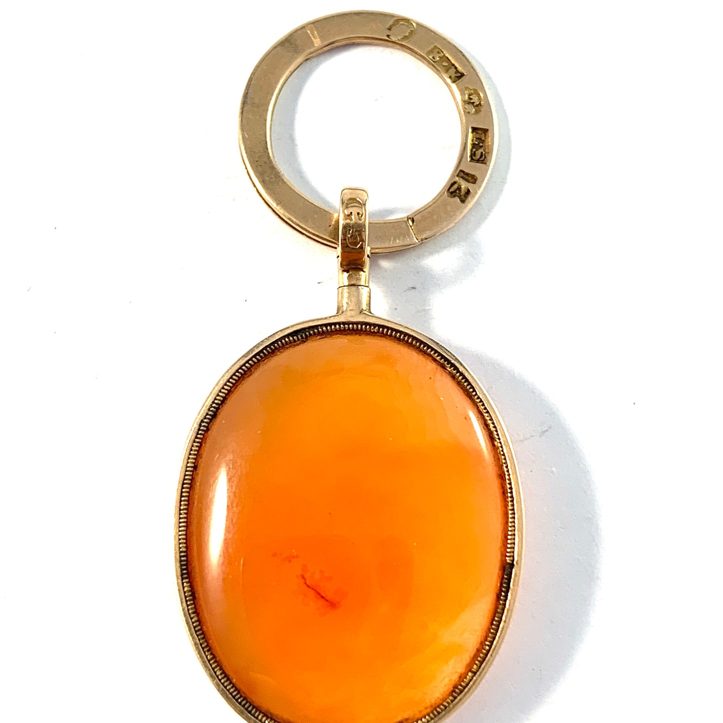 Ludvig Sturm, Stockholm year 1815. Georgian 18k Gold Carnelian Watch Key Pendant.