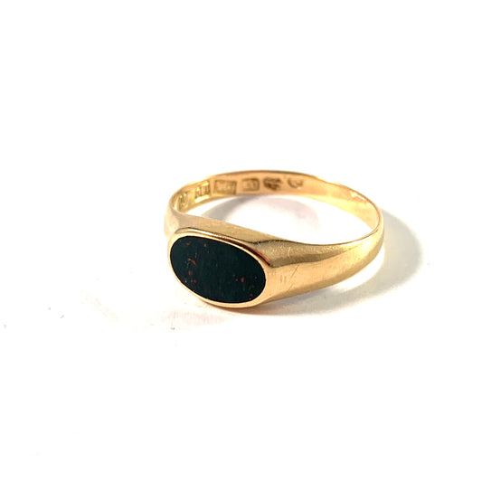 The Netherlands, year 1916. Antique 18k Gold Bloodstone Ring.