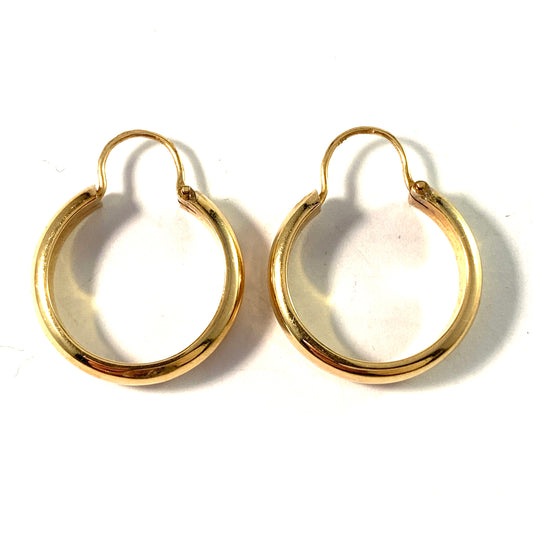 Vintage Mid Century 14k Gold Earrings. Possibly France.