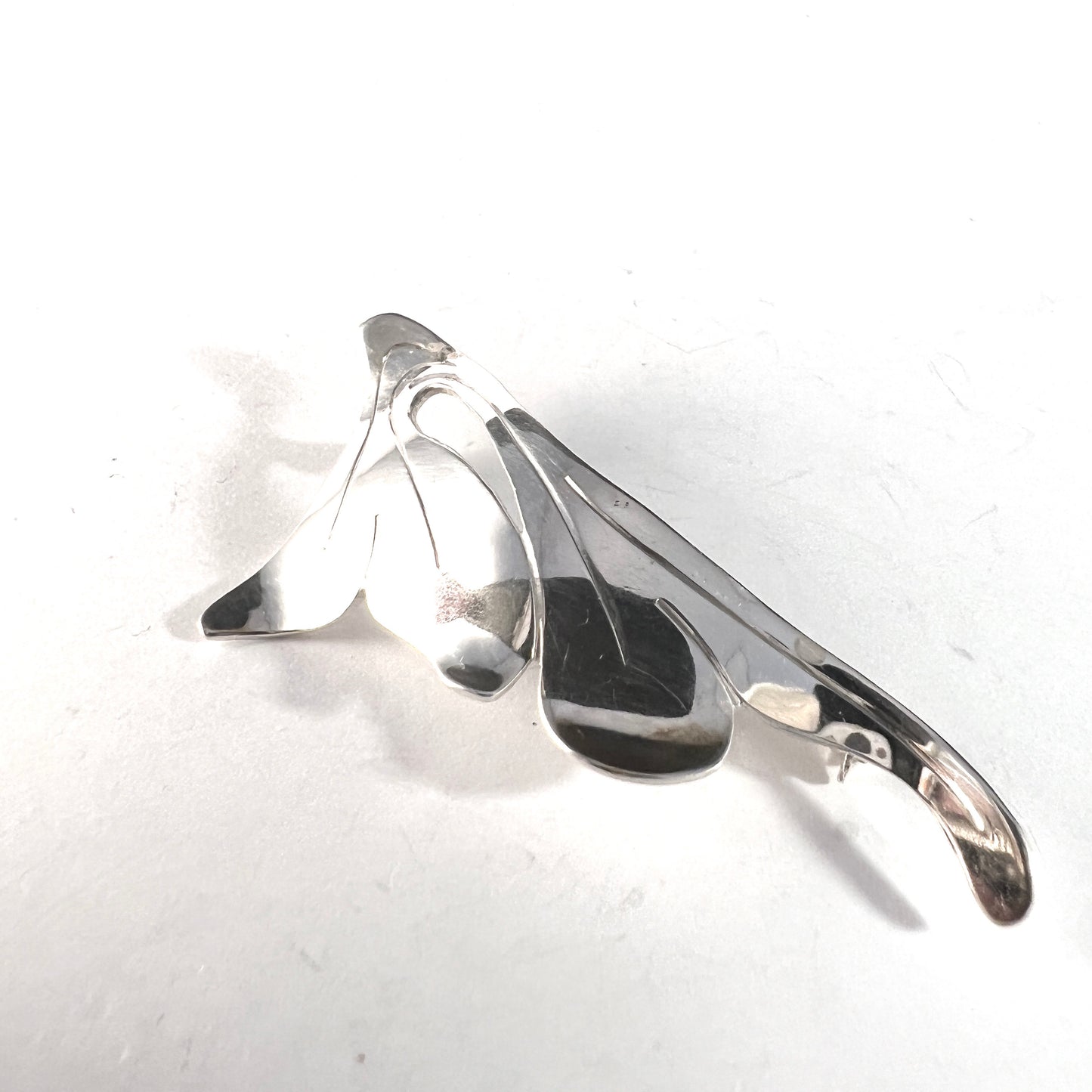 Knud Boye, Denmark c 1950s. Vintage Solid Silver Brooch.