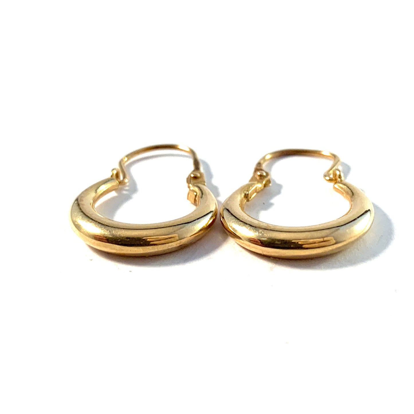 Sweden 1950s. Vintage Mid Century 18k Gold Earrings.