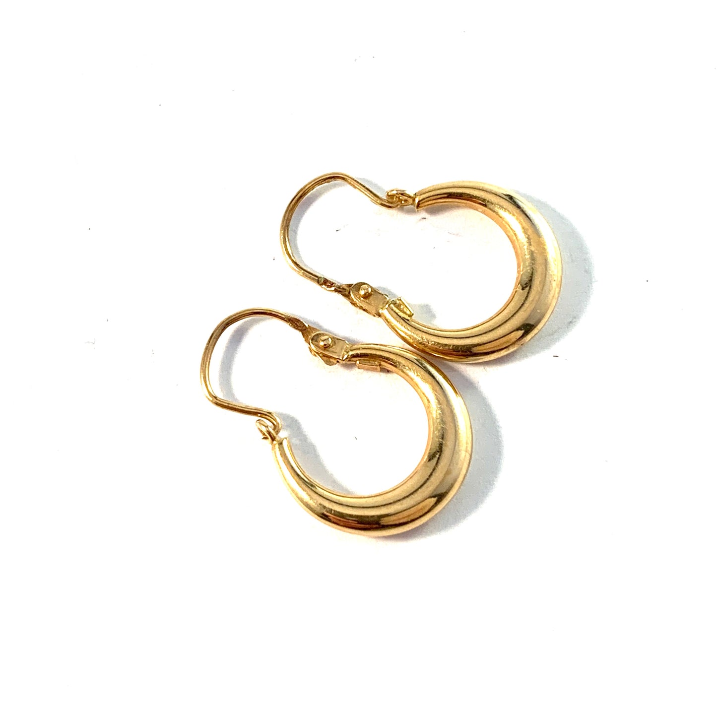 Sweden 1950s. Vintage Mid Century 18k Gold Earrings.