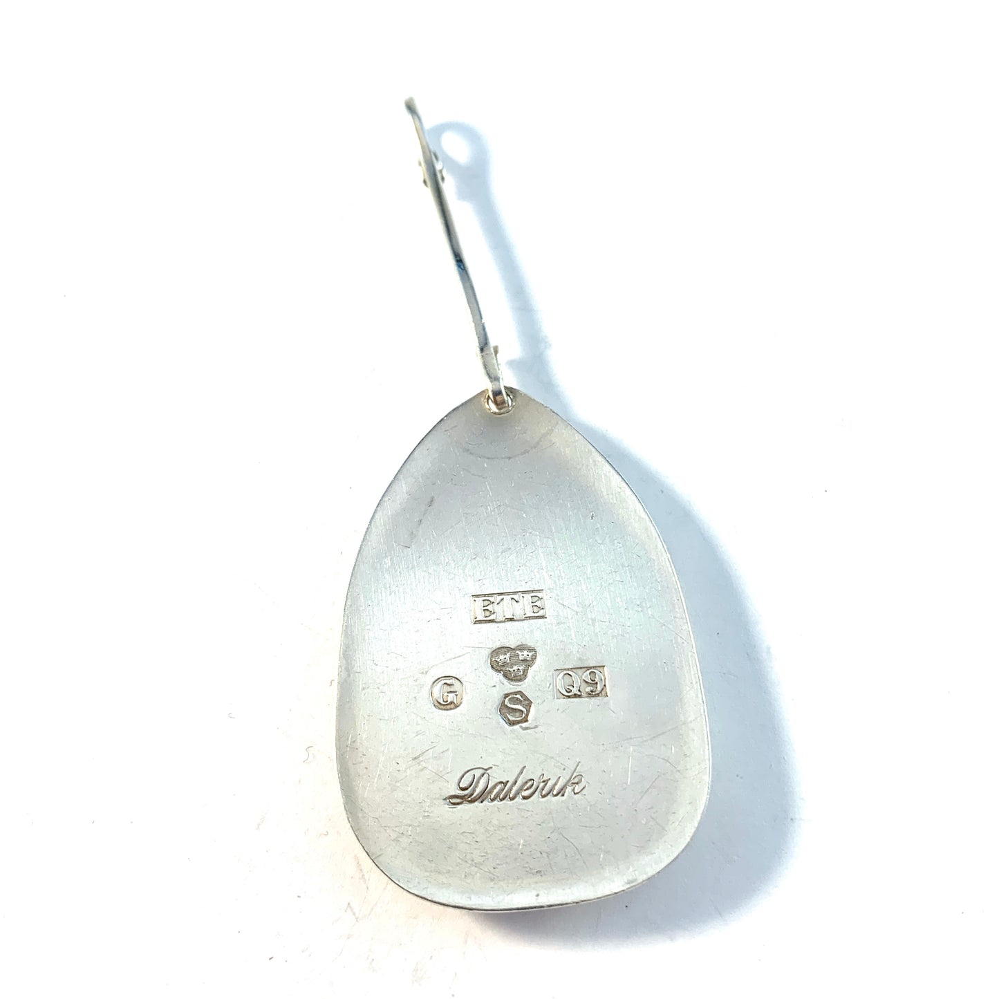 Eric Ericson, Sweden 1966. Large Sterling Silver Hardstone Pendant. Signed