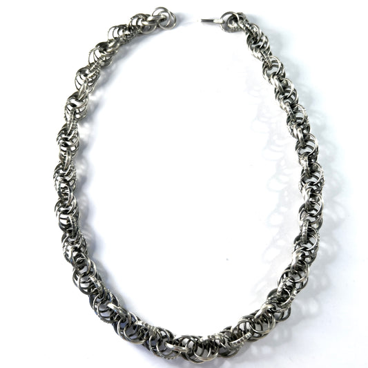 Kalevala Koru, Finland Vintage Silver Plated Necklace. Design: Setukaisten kääty