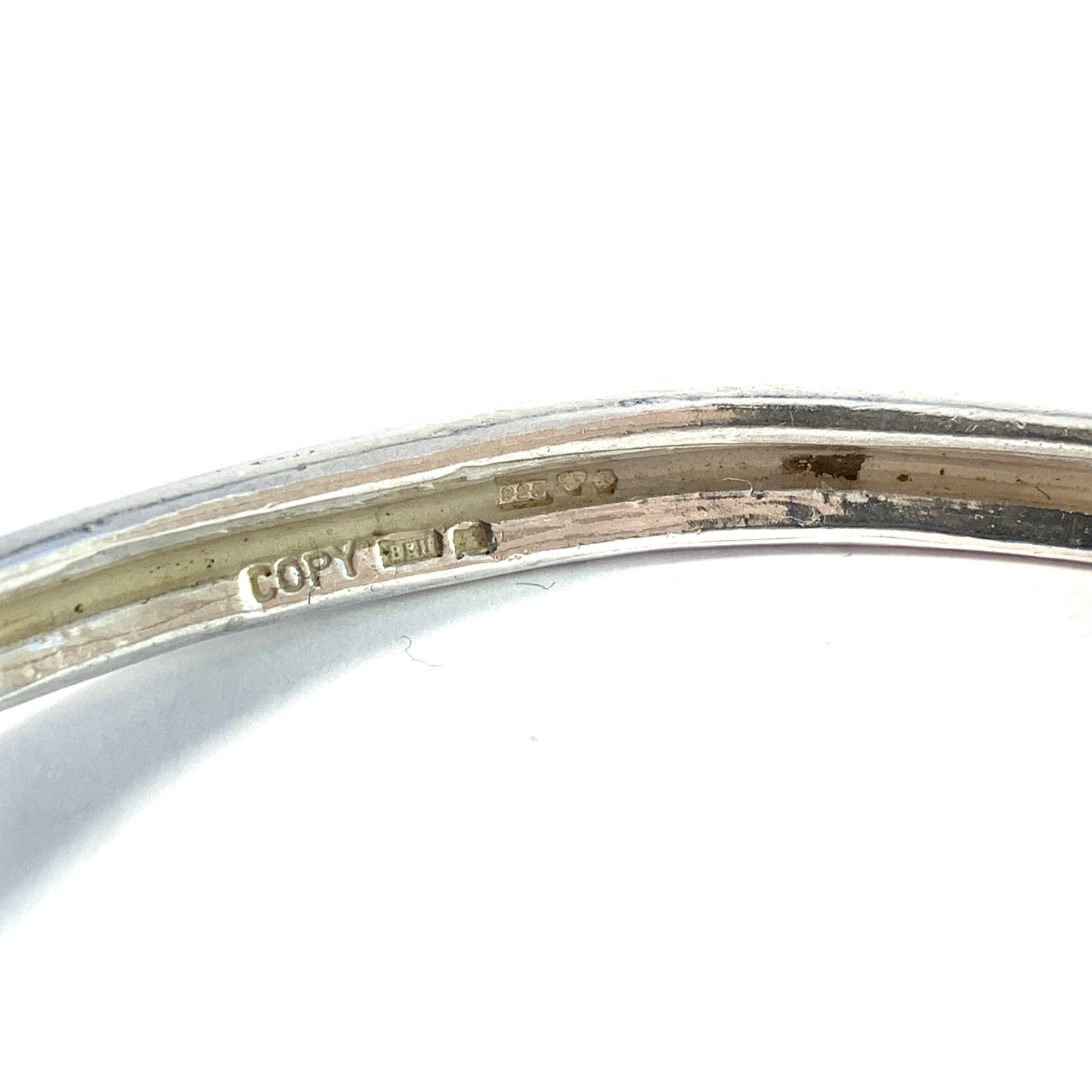 Bengt Hallberg, Sweden. Vintage Sterling Silver Viking Copy Bangle Bracelet Armring.