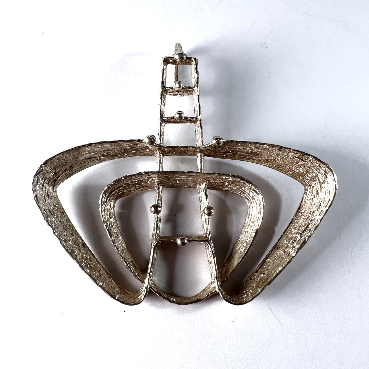 Else and Paul, Norway 1960s Large Sterling Silver Pendant.