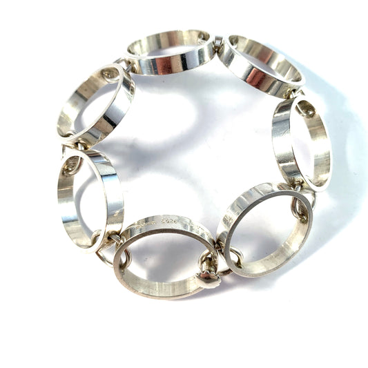 Bent Gabrielsen for Hans Hansen, Denmark 1960s Sterling Silver Bracelet.