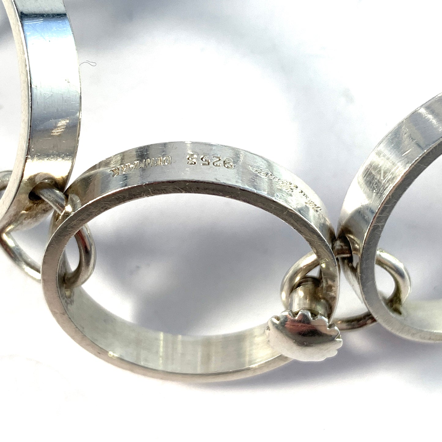 Bent Gabrielsen for Hans Hansen, Denmark 1960s Sterling Silver Bracelet.