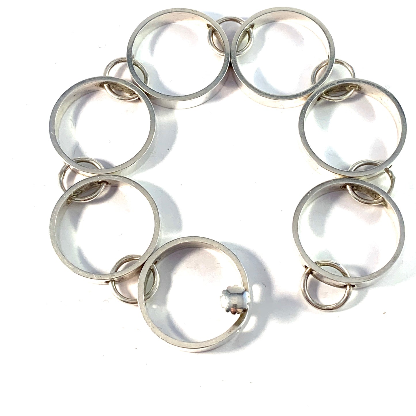 Bent Gabrielsen for Hans Hansen, Denmark 1960s Sterling Silver Bracelet.