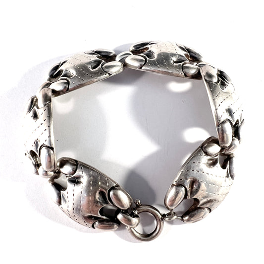 Denmark c 1950s. Solid Silver Bracelet.