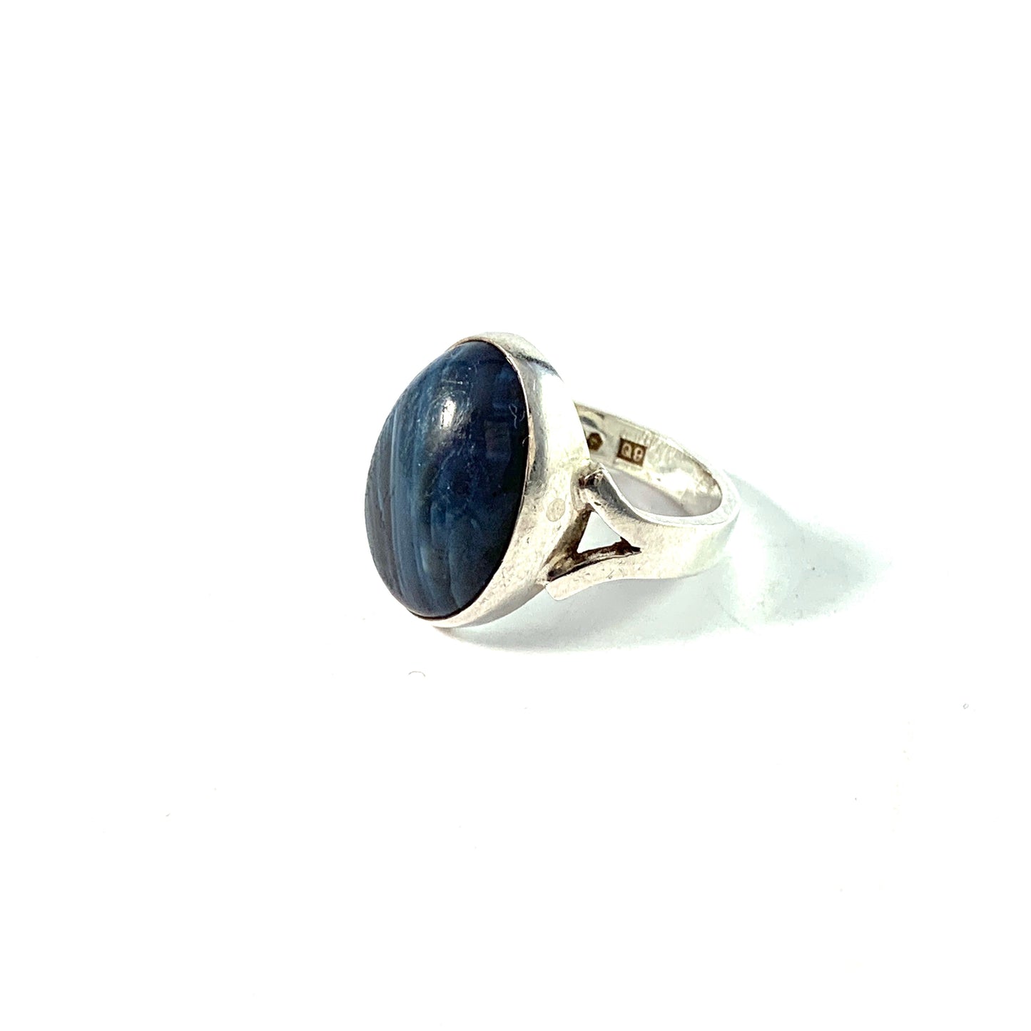 Svedling, Sweden 1966. Sterling Silver Bergslagen-Stone Ring.