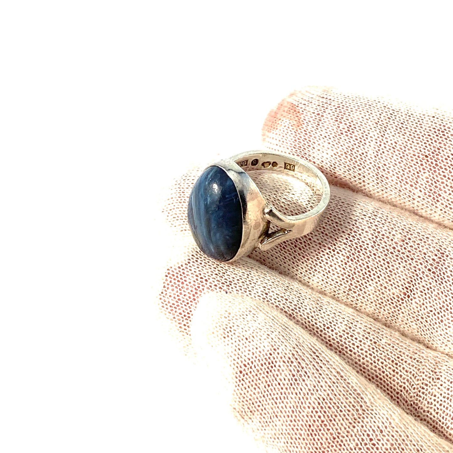 Svedling, Sweden 1966. Sterling Silver Bergslagen-Stone Ring.