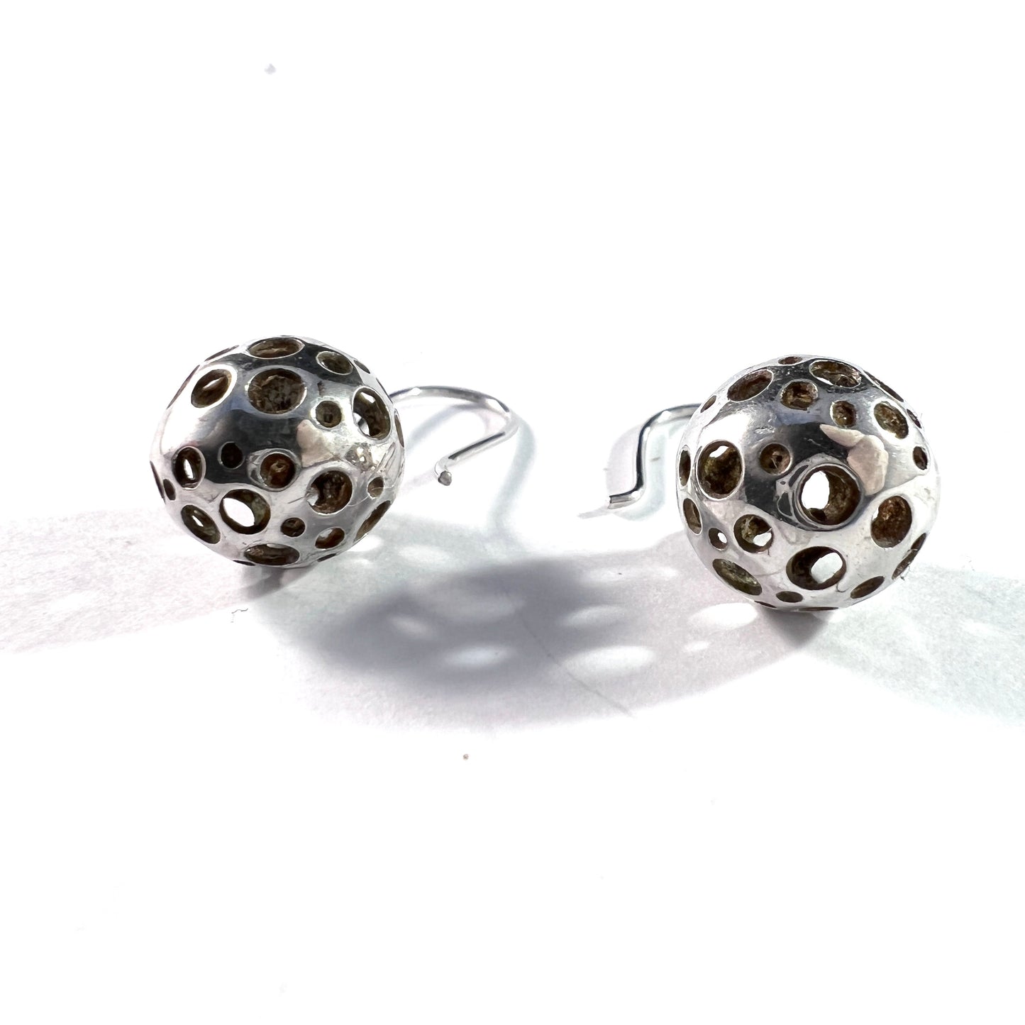 Liisa Vitali for Kultakeskus, Finland Vintage Sterling Silver Earrings.