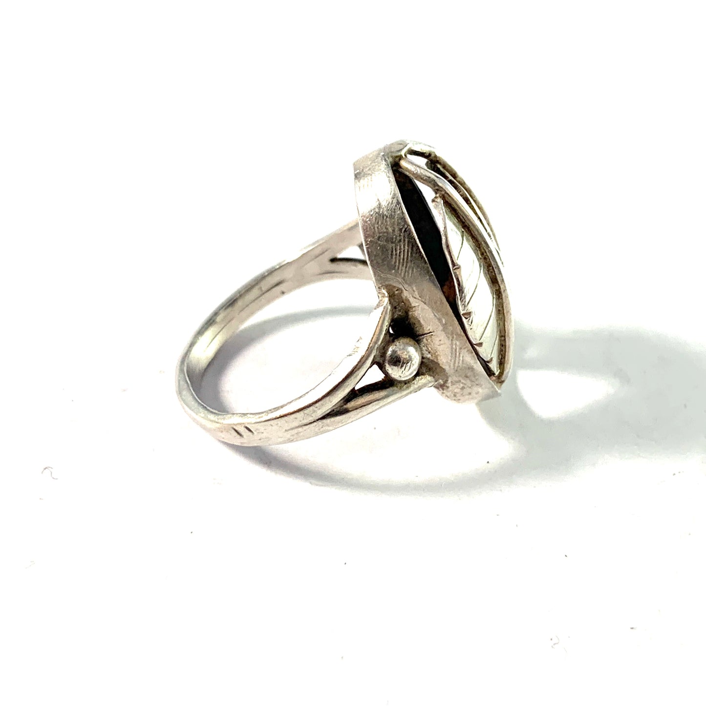 Kaplan, Stockholm 1954. Mid Century Sterling Silver Ring.