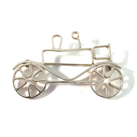 Maker CARSI, Mexico. Vintage Sterling Silver Brooch.