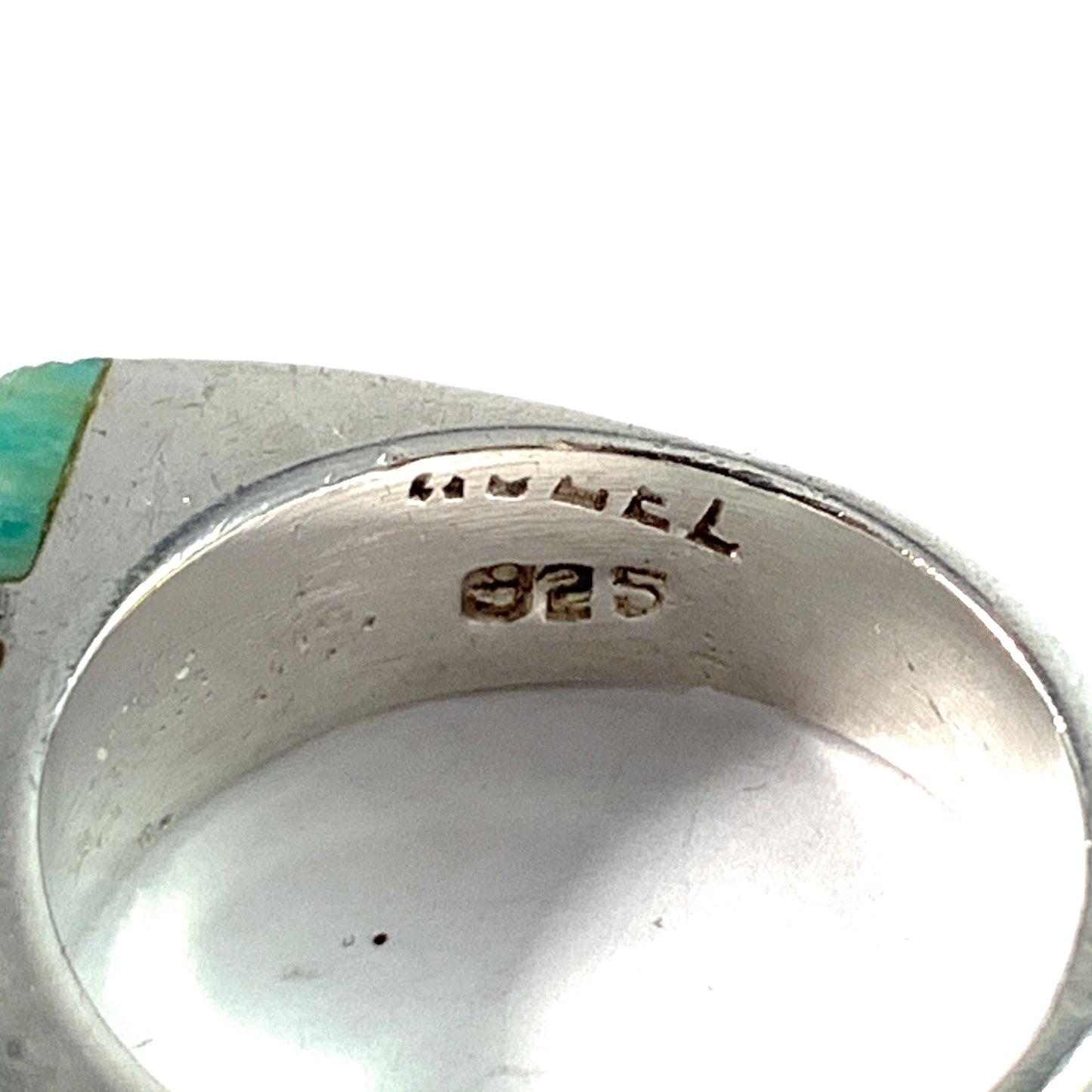 Miguel Garcia? Mexico 1950-60s. Sterling Silver Aventurine Ring.